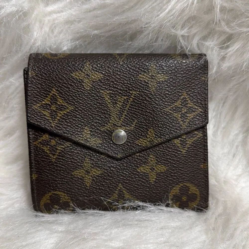 Louis Vuitton Authentic VTG Monogram Portomone Bier Cult Credit Trifold Wallet